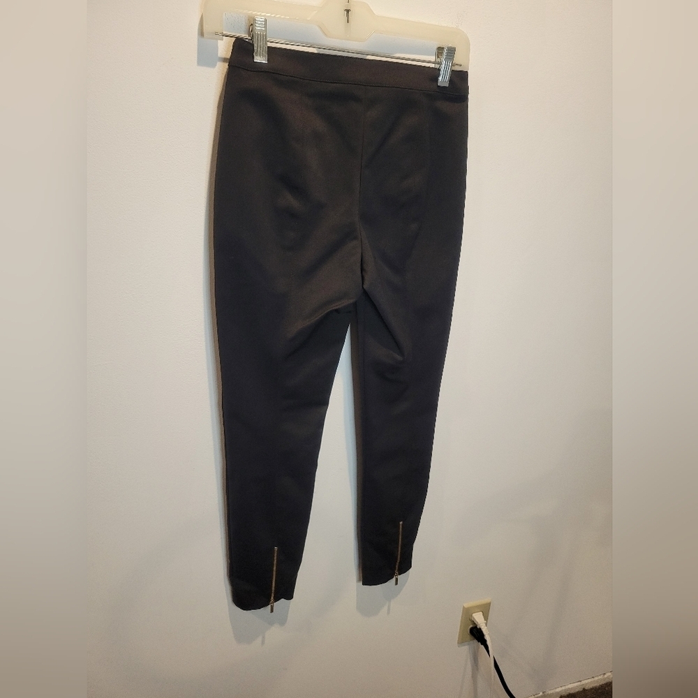 St John Size 0 Black Trouser Pants W/ankle Zip - Picture 3 of 7